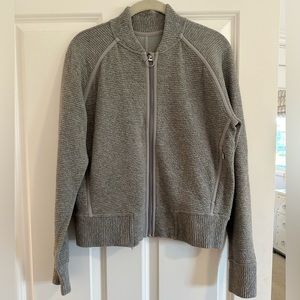 Lululemon grey zip up textured jacket